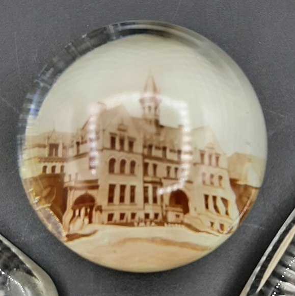 Vintage Glass Paperweights Places Photo Lot of 3 London, ON YMCA Cemetery - Picture 5 of 7